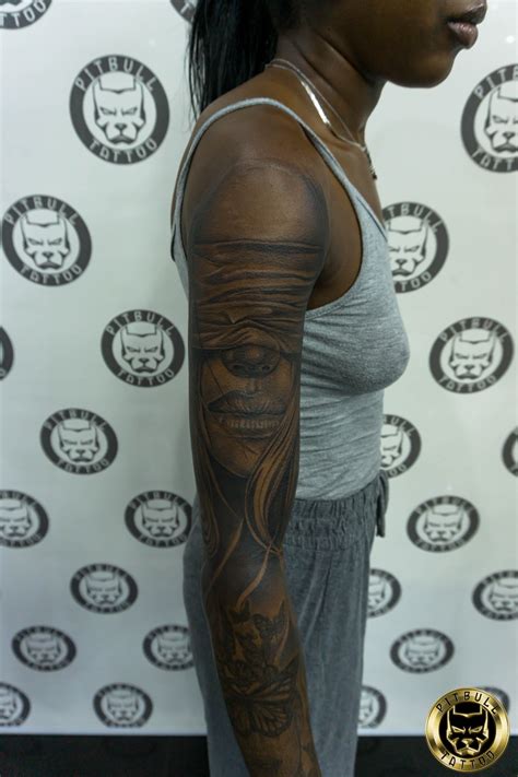 sleeve tattoos on dark skin